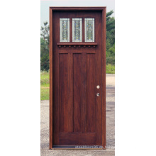 Exterior Plain Traditional Solid Rustic Puertas de madera dura